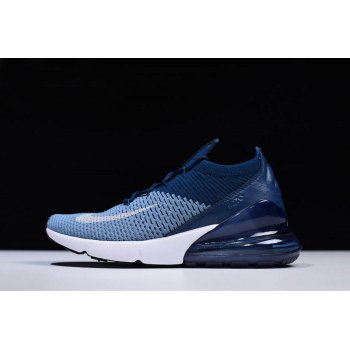 Nike Air Max 270 Flyknit Work Blue White-Brave Blue AO1023-400 Shoes